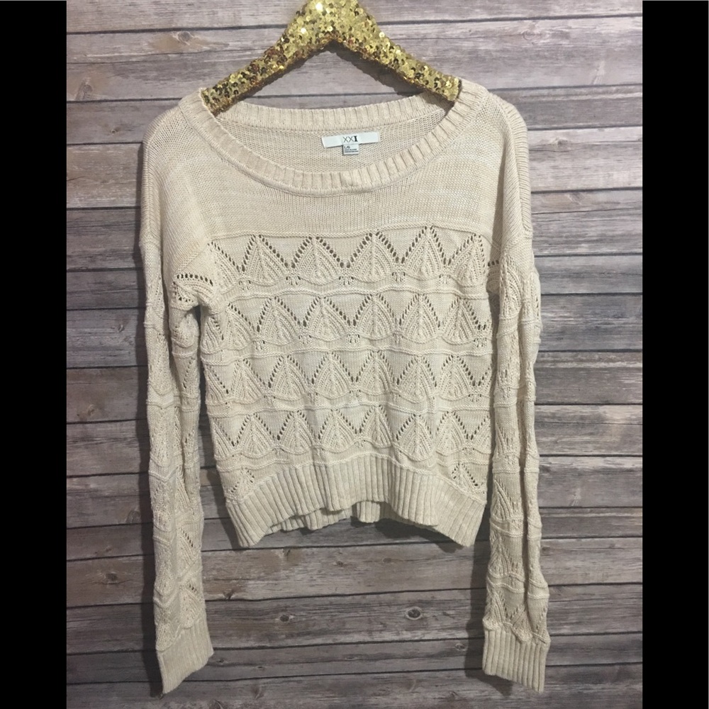 Forever 21 Beige Knit Sweater